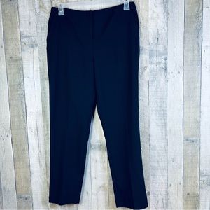 JM Collection Size 6 Black Slacks With Front Pockets w/Mock Back Pockets